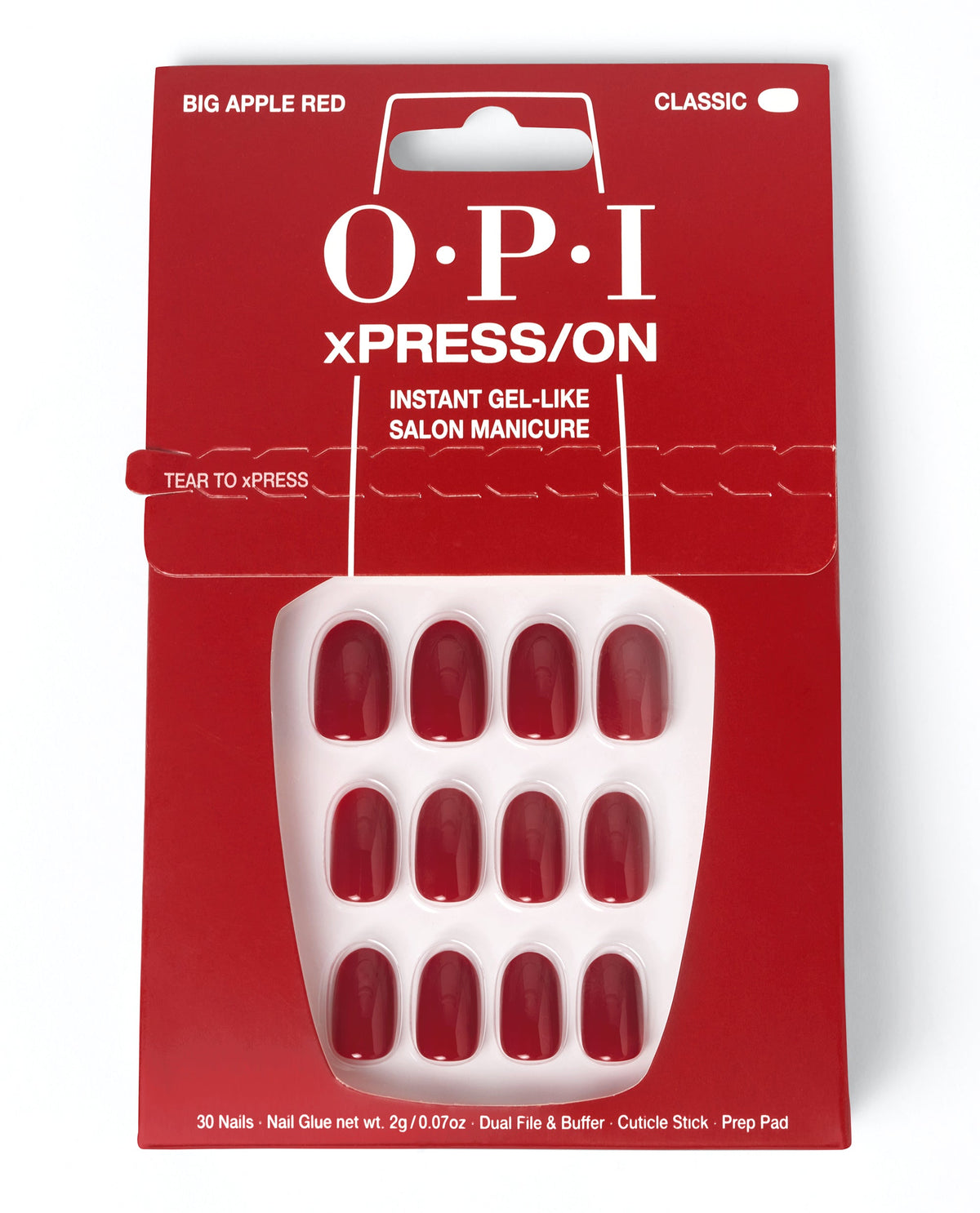 OPI xPRESS/ON — Big Apple Red – Short, official OPI product image
