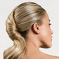 Biolage Finishing Spritz — sleek low chignon finished and held in place