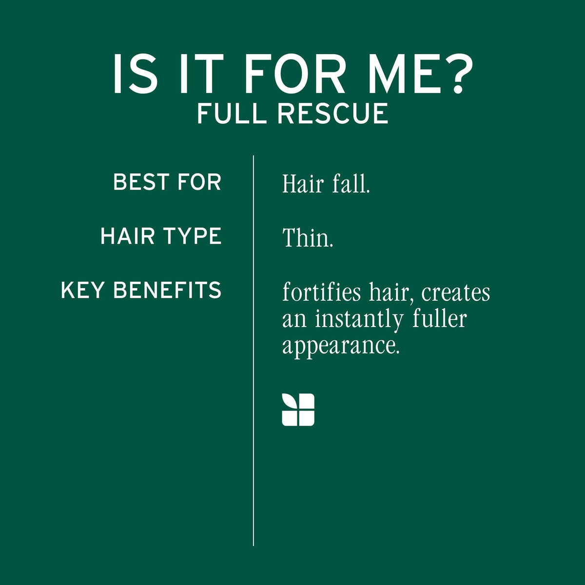 Biolage Full Rescue Duo — is it for me — best for hair fall, thin hair