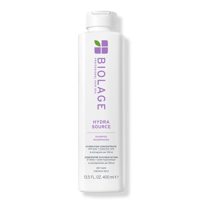 Biolage HydraSource Shampoo 400 ml — white bottle, front label, plain background