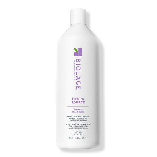 Biolage HydraSource Shampoo 1 L — current-generation litre bottle, front label, plain white background