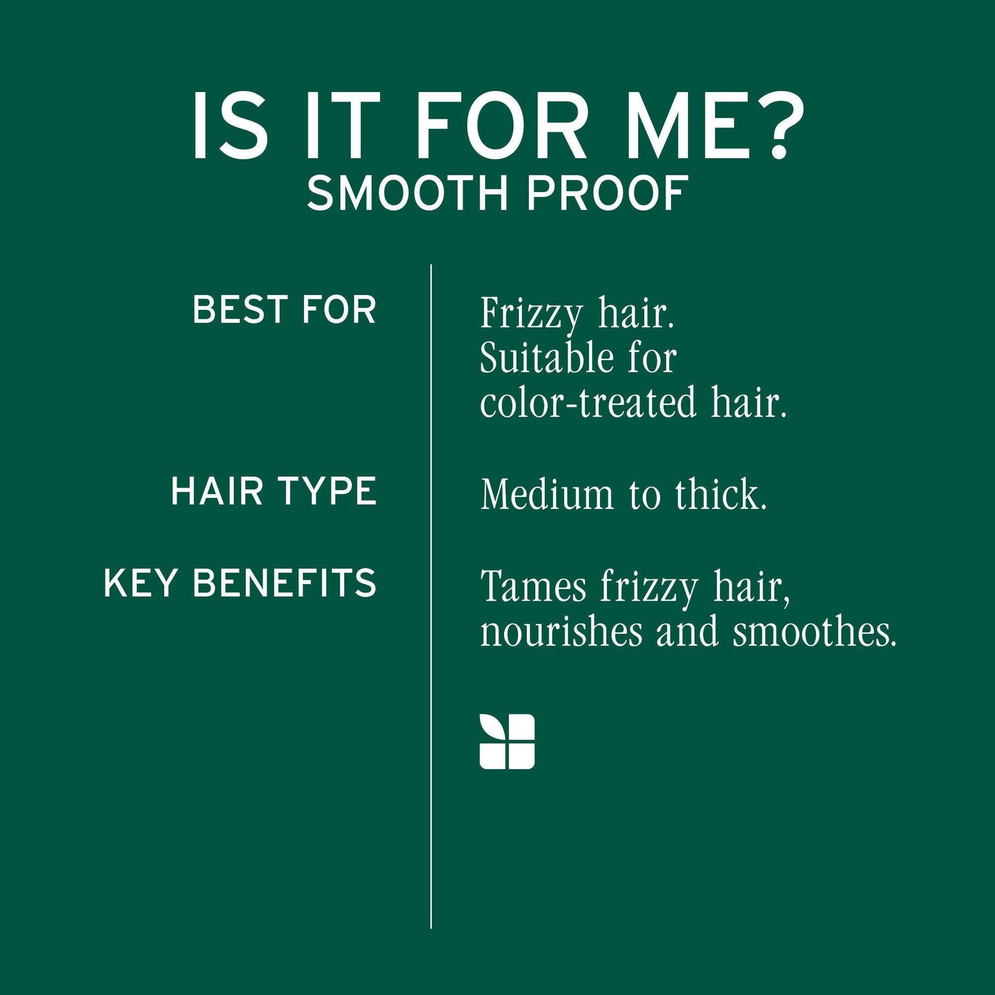 Biolage SmoothProof Serum — who it is for: frizzy, medium-to-thick and colour-treated hair