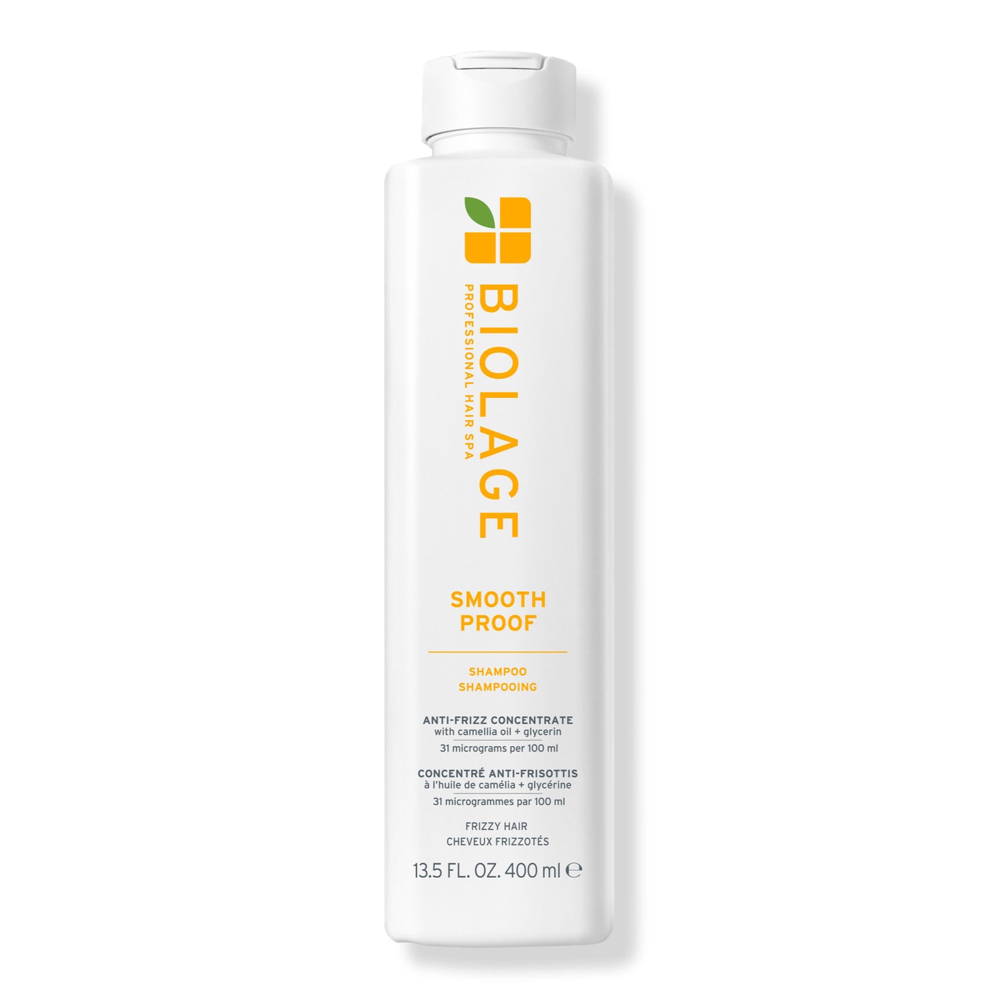 Biolage SmoothProof Shampoo 400 ml — current-generation bottle, front label, plain white background