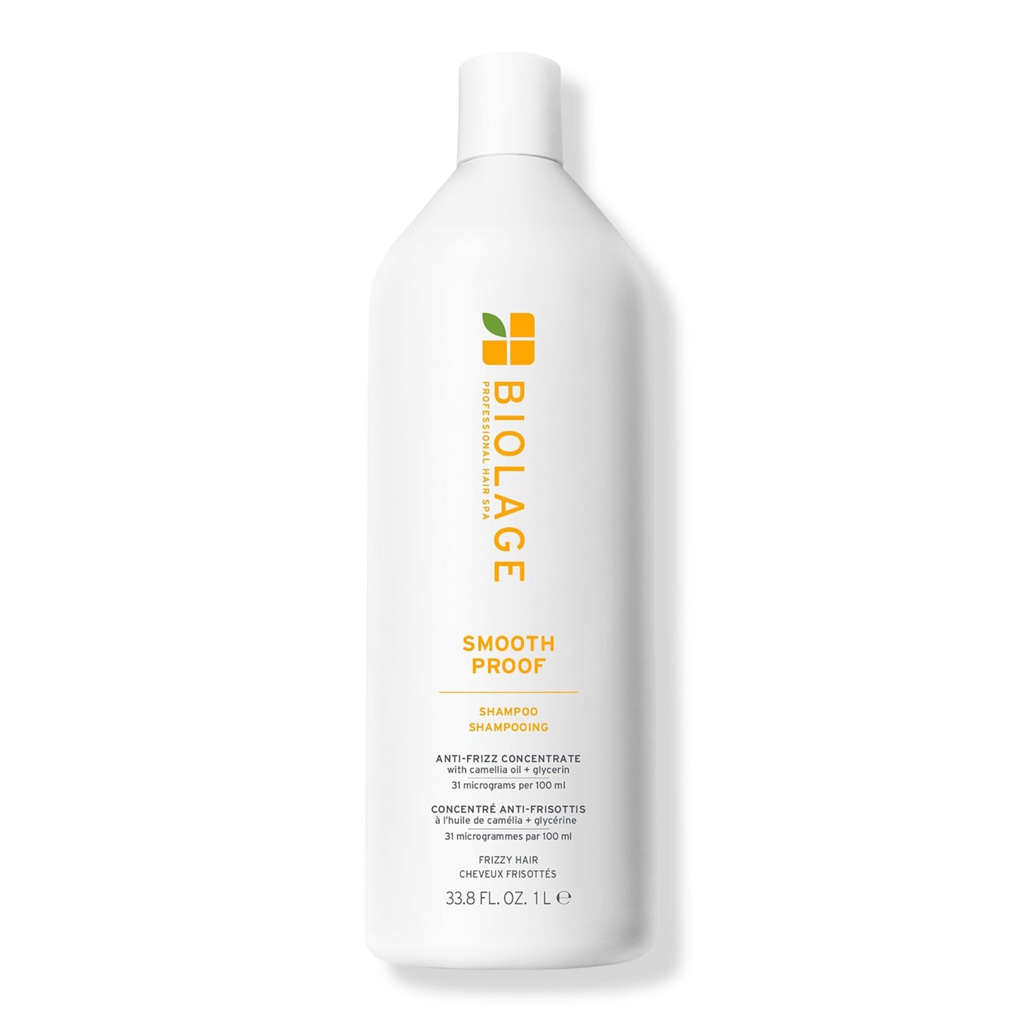 Biolage SmoothProof Shampoo 1 L — current-generation litre bottle, front label, plain white background
