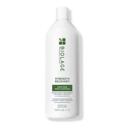 Biolage Strength Recovery Conditioner 1 L — current-generation litre bottle, front label, plain white background