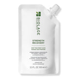Biolage Strength Recovery Deep Treatment Mask 100 ml — stand-up pouch with green label, front, plain background