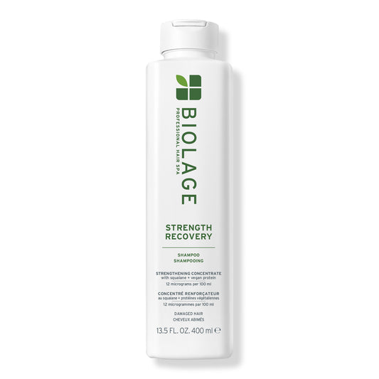 Biolage Strength Recovery Shampoo 400 ml — current-generation bottle, front label, plain white background