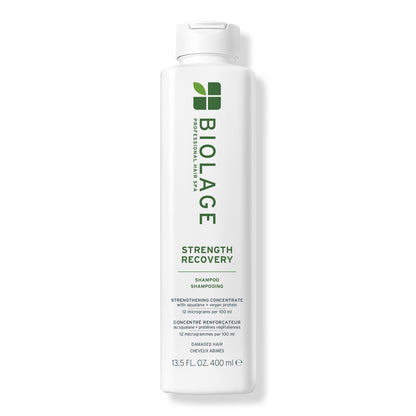 Biolage Strength Recovery Shampoo 400 ml — current-generation bottle, front label, plain white background