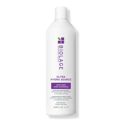 Biolage Ultra HydraSource Conditioning Balm 1 L — white litre bottle, front label