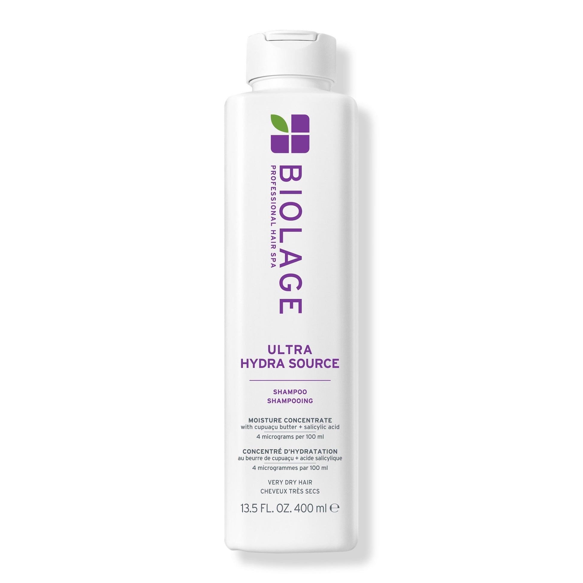 Biolage Ultra HydraSource Shampoo 400 ml — current-generation bottle, front label, plain white background