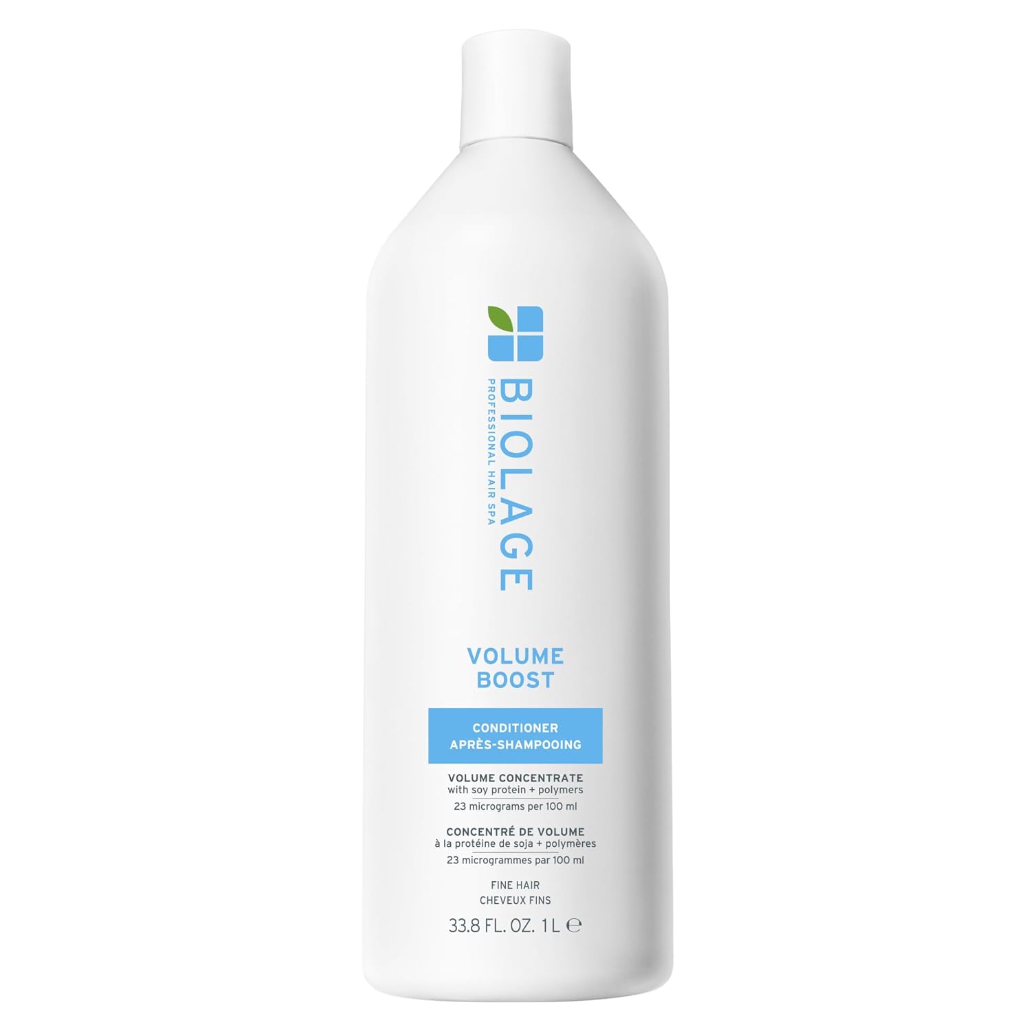 Biolage Volume Boost Conditioner 1L — white salon litre bottle, front, plain background