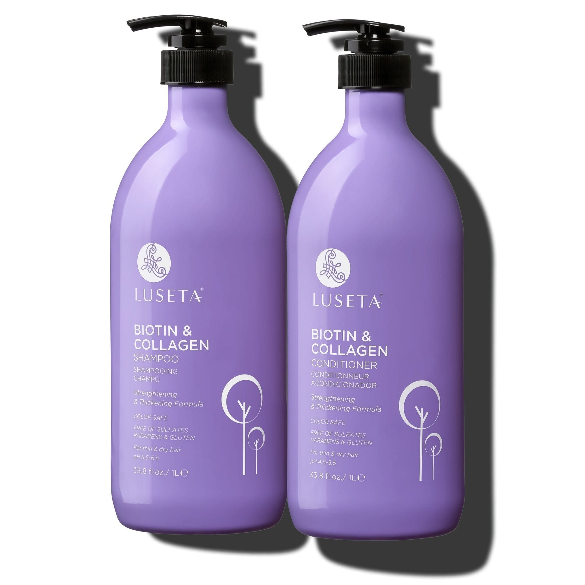 Luseta Beauty Biotin & Collagen Shampoo & Conditioner Duo — product photograph