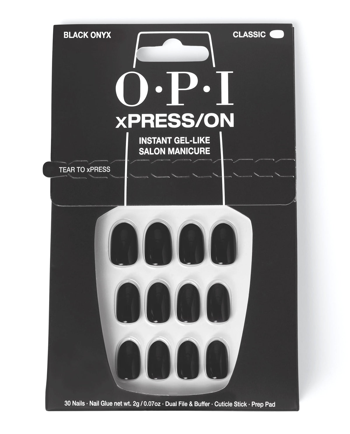OPI xPRESS/ON — Black Onyx – Short, official OPI product image
