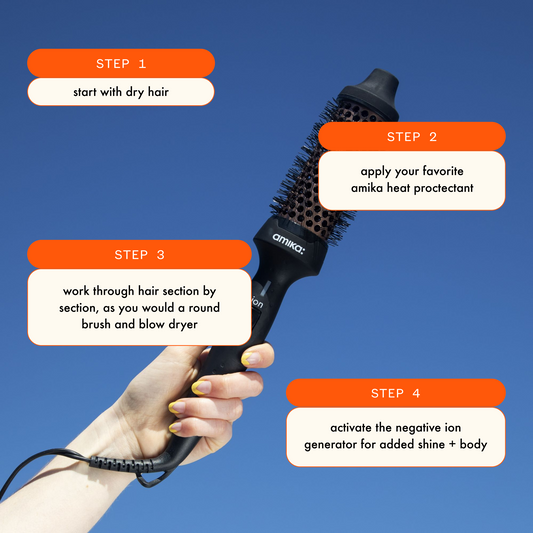 How to use the Amika Blowout Babe Thermal Ionic Brush