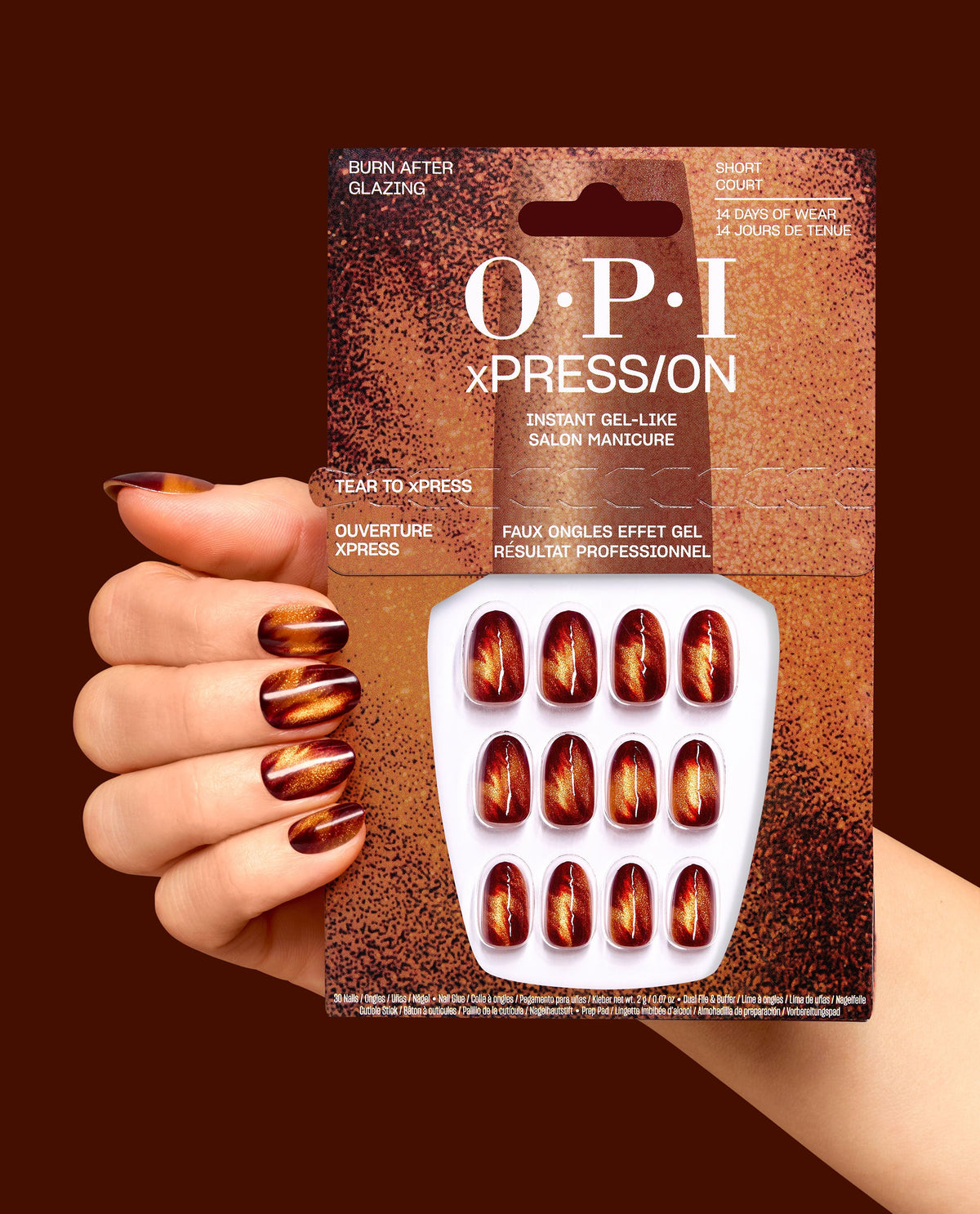 OPI xPRESS/ON — Burn After Glazing, official OPI product image