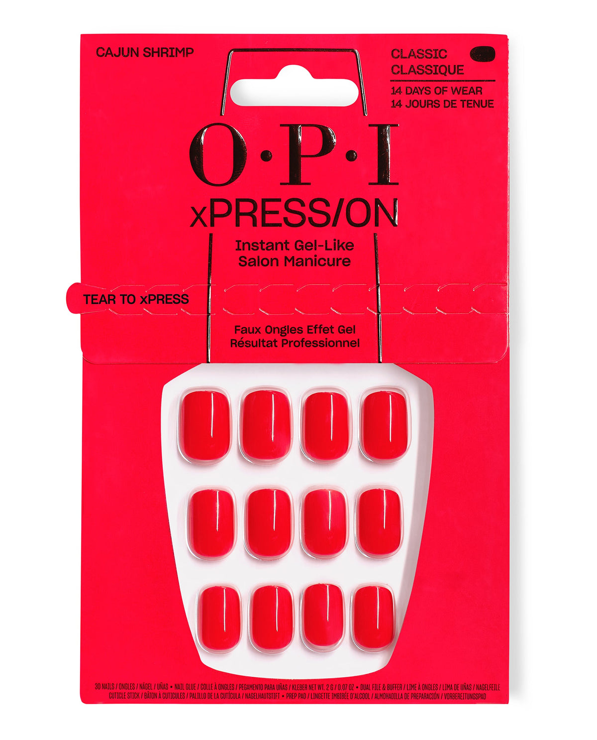 OPI xPRESS/ON — Cajun Shrimp – Extra Short, official OPI product image