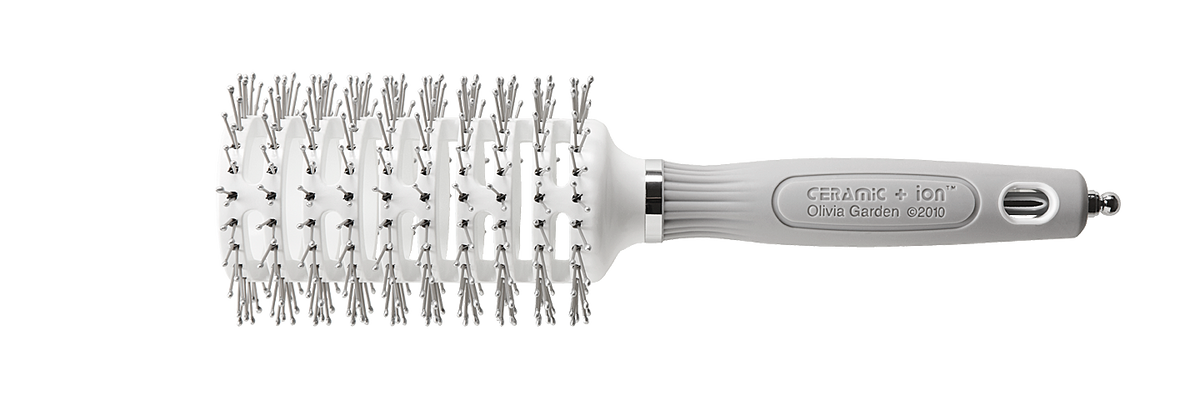 Olivia Garden Ceramic + Ion Turbo Vent Pro Brush — 44 mm, plain white background