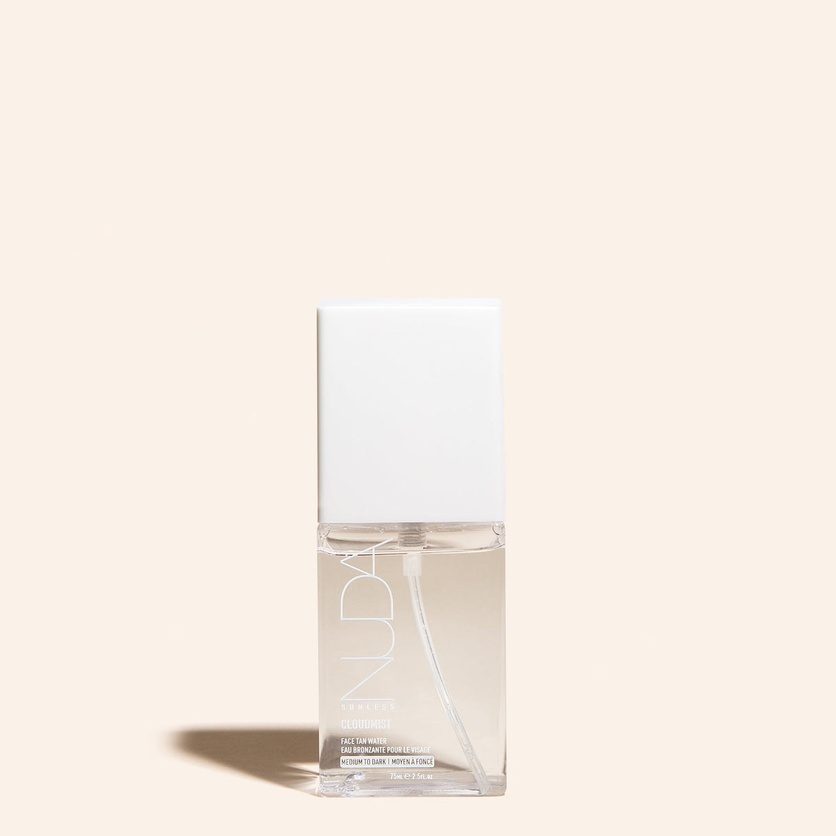 Nuda CloudMist75ml Medium to Dark – official sunlit bottle view