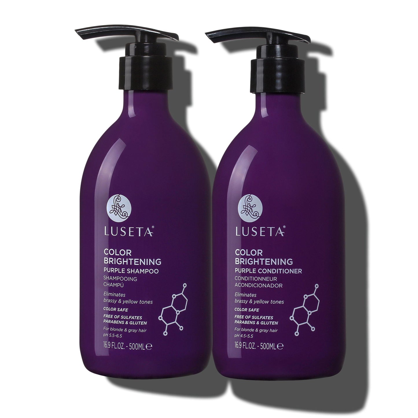 Luseta Beauty Color Brightening Purple Shampoo & Conditioner Duo — product photograph