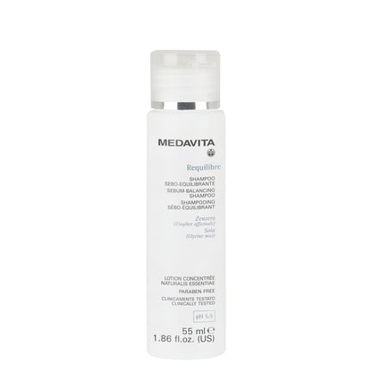 Medavita Requilibre Sebum Balancing Shampoo — 55 ml bottle front, plain white background
