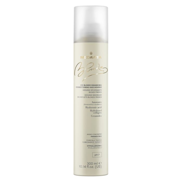 Medavita Blondie Ice Blonde Enhancing Conditioning Hair Mousse – Tone Care for Blonde Hair 300ml