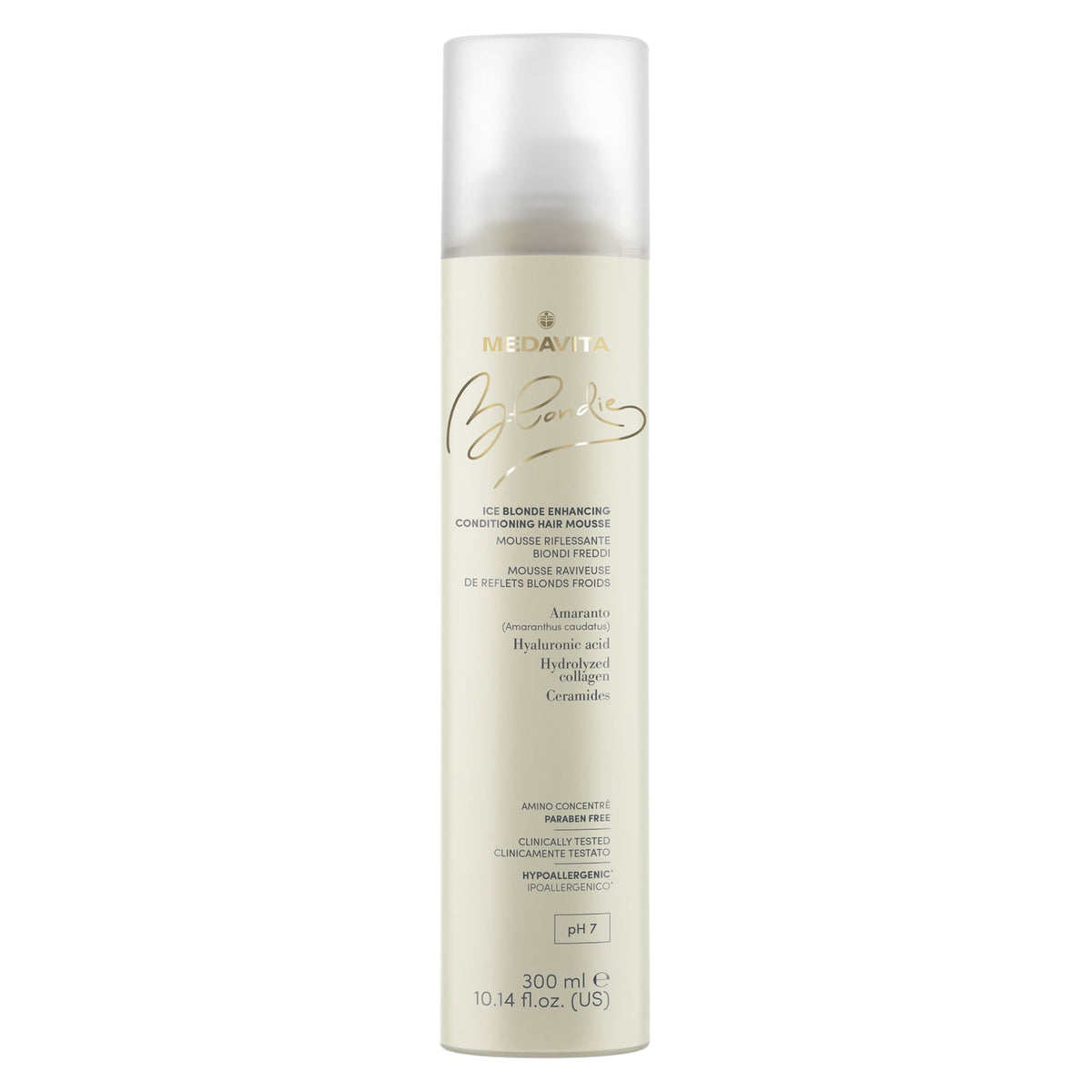 Medavita Blondie Ice Blonde Enhancing Conditioning Hair Mousse — product image