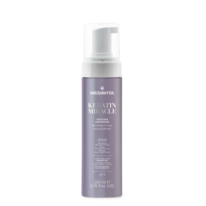 Medavita Keratin Miracle Frizz Over Hair Mousse – Smoothing Anti-Frizz Care 200ml