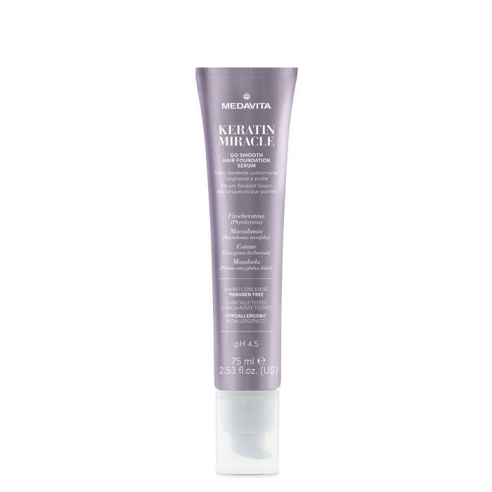 Medavita Keratin Miracle Go Smooth Hair Foundation Serum – Smoothing Anti-Frizz Care 75ml