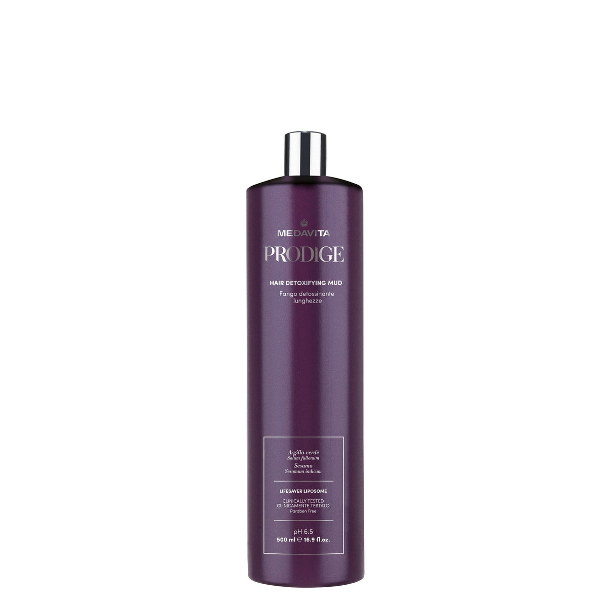 Medavita Prodige Hair Detoxifying Mud — bottle front, plain white background