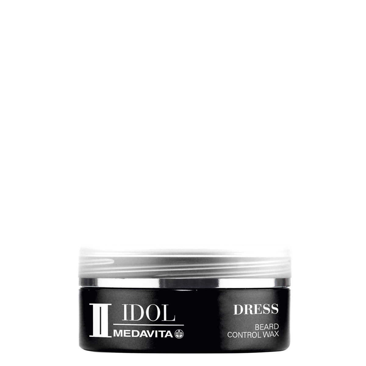 Medavita Idol Man Dress Beard Control Wax — bottle front, plain white background