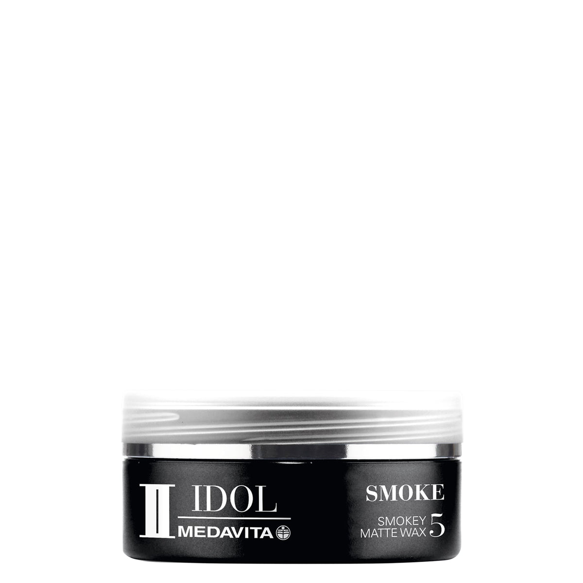 Medavita Idol Man Smoke Smokey Matt Wax — bottle front, plain white background