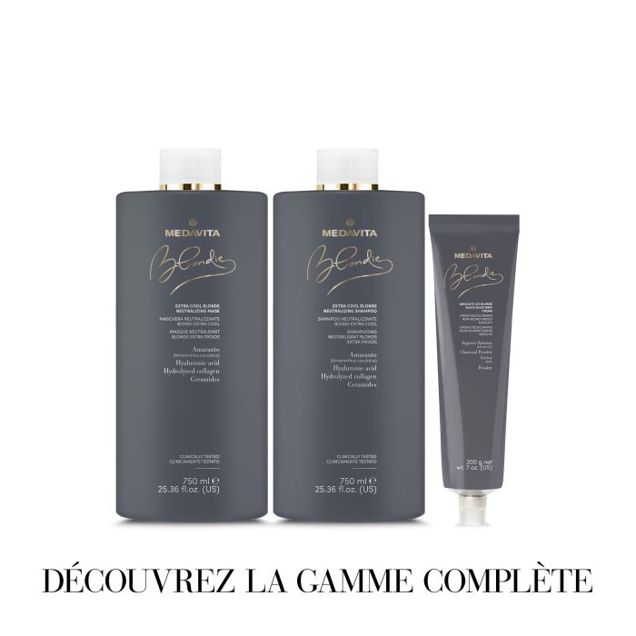 Medavita Blondie Technics Absolute Ice Blonde Black Bleaching Cream – Tone Care for Blonde Hair 200g