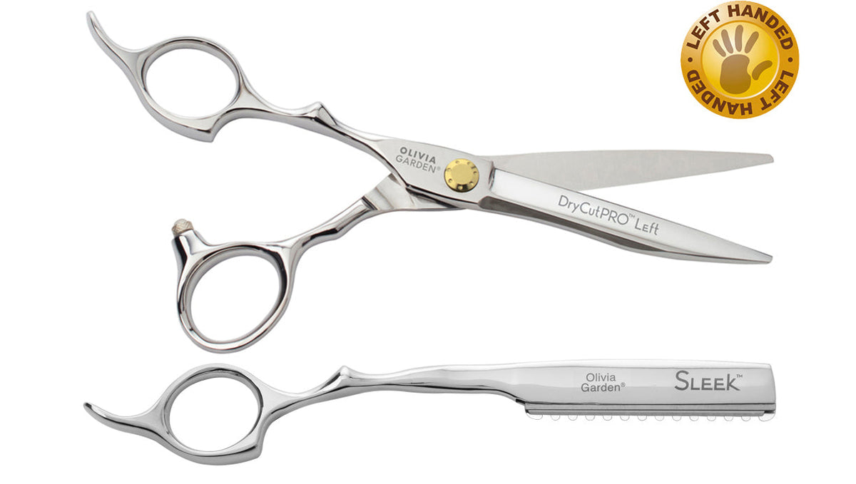 Olivia Garden DryCutPRO Shear & Razor Case Deal — Left-handed, plain white background