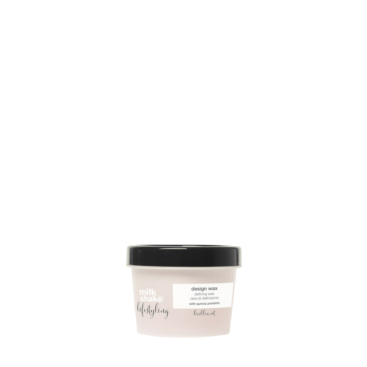 milk_shake Lifestyling Brilliant Definition Wax — brand packshot, plain white background (z-one concept)