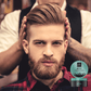 D:Fi Matte Clay — barber styling a client's hair, with the jar shown inset