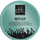 D:Fi Matte Clay — close-up of the teal lid showing the d:fi logo and the trilingual strong-hold matte-finish claim