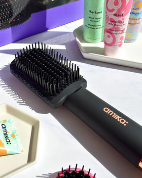 Amika Double Agent 2-in-1 Straightening Blow Dryer Brush