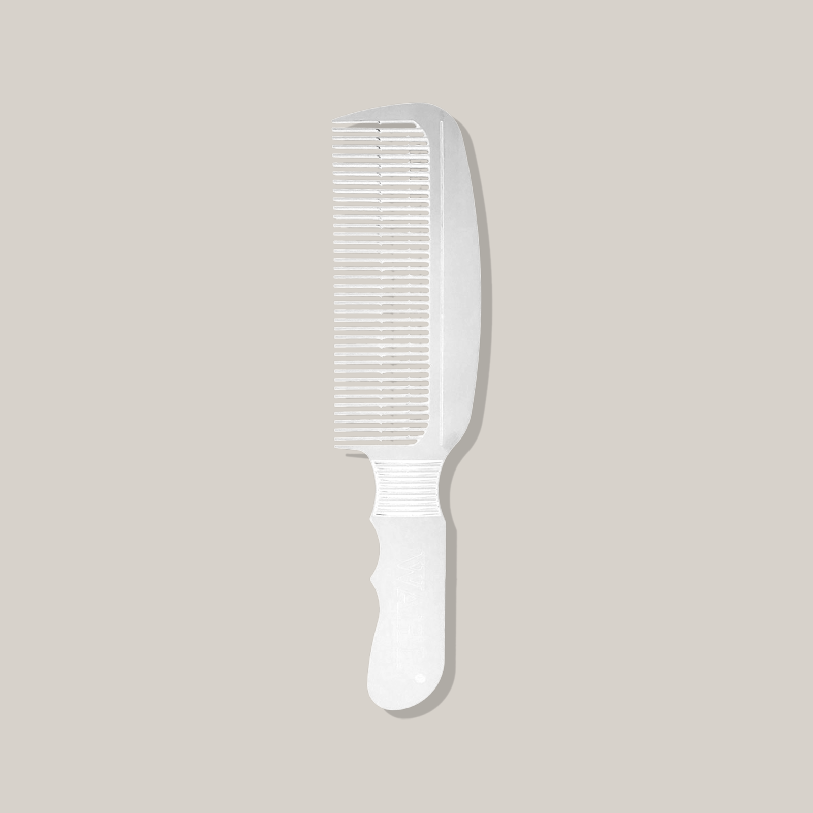 Peigne à dessus plat de barbier blanc #53202