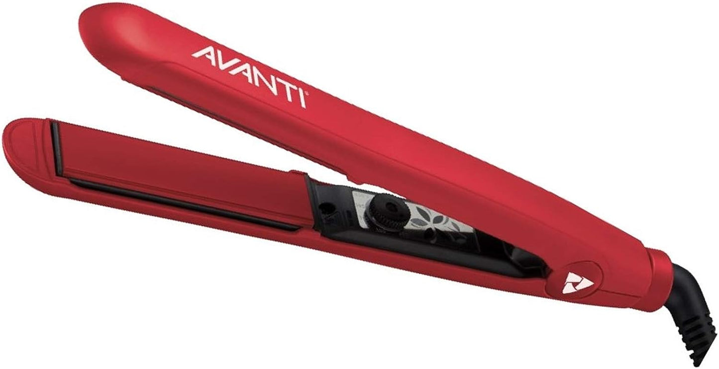 Fer plat titane/tourmaline/céramique rouge 1 po #AVTTRC