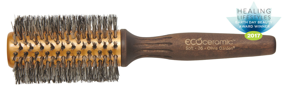 Olivia Garden EcoCeramic Thermal Brush — 64 mm (2 1/2"), plain white background