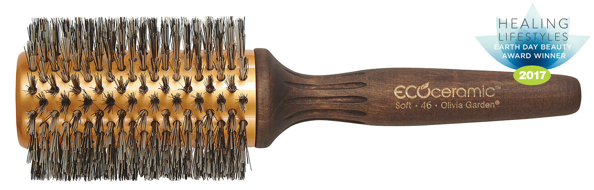 Olivia Garden EcoCeramic Thermal Brush — 74 mm (3"), plain white background