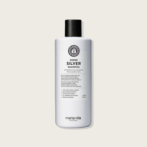 Maria Nila Sheer Silver Shampoo – Violet Pigment for Blonde, Grey & White