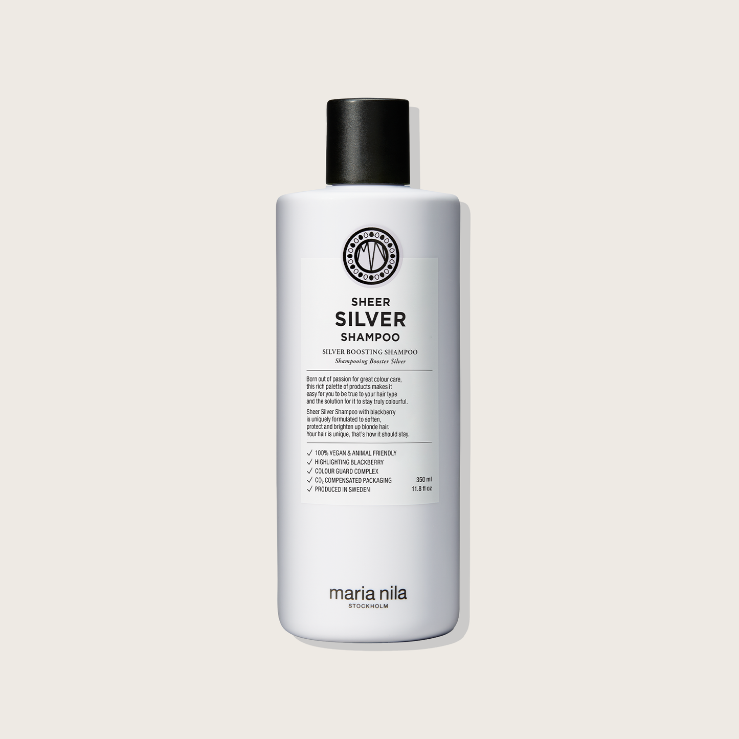 maria nila Shampooing Booster Sheer Silver for Enhanced Shine and Color Protection
