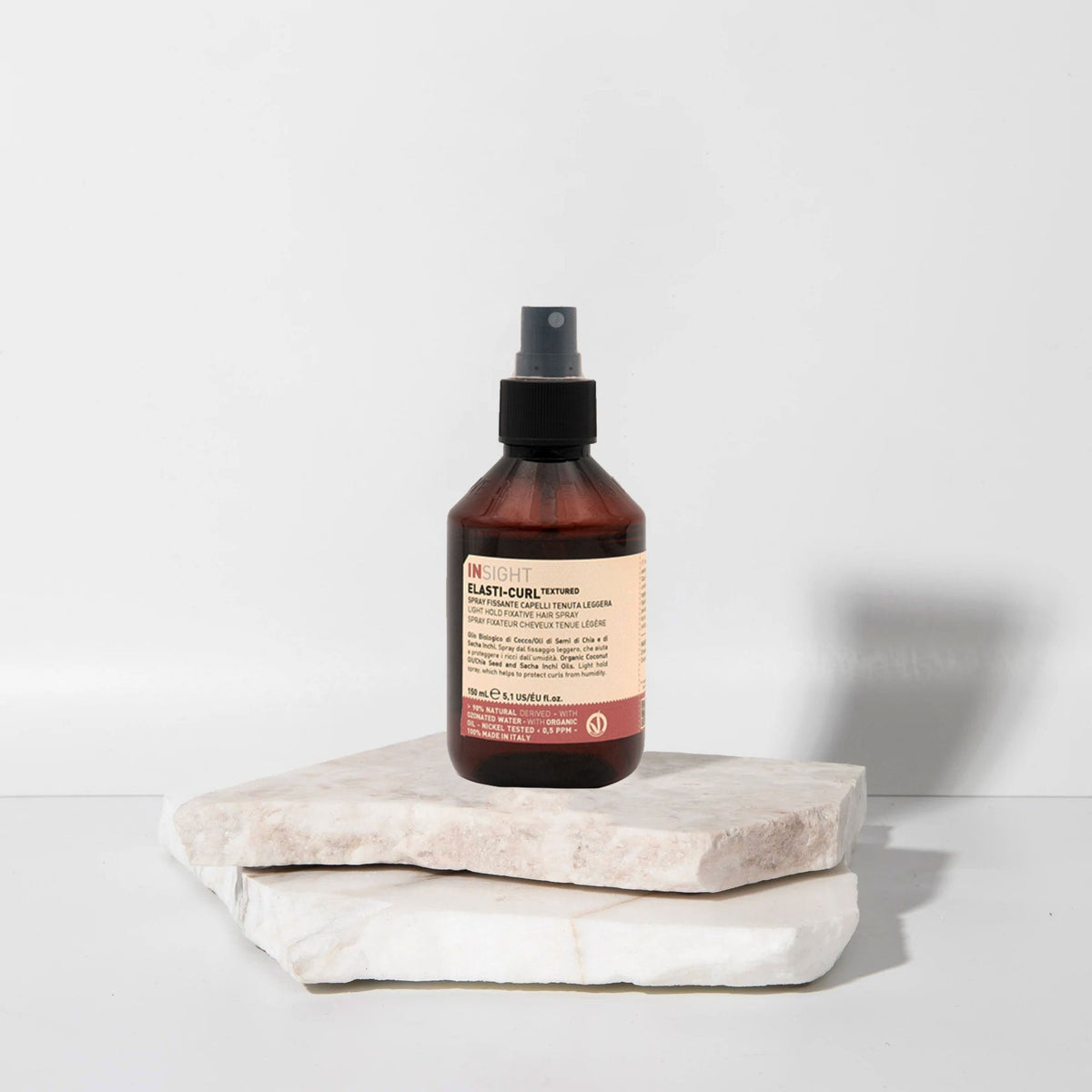 Insight Elasti-Curl Light Hold Fixative Hair Spray 150 ml — same bottle in the cream-label livery currently supplied in Canada