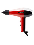 Elchim 2001 High Pressure hair dryer, red and black, side view