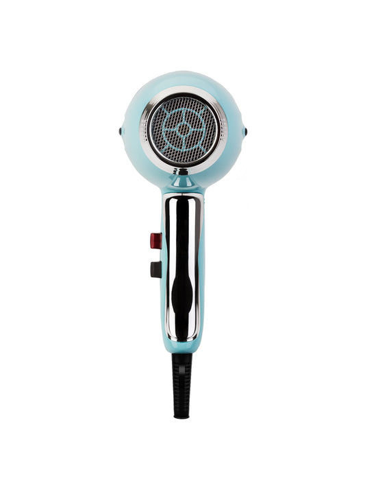 Elchim 3900 Light Ionic hair dryer, Pastel Blue Fifties, front view