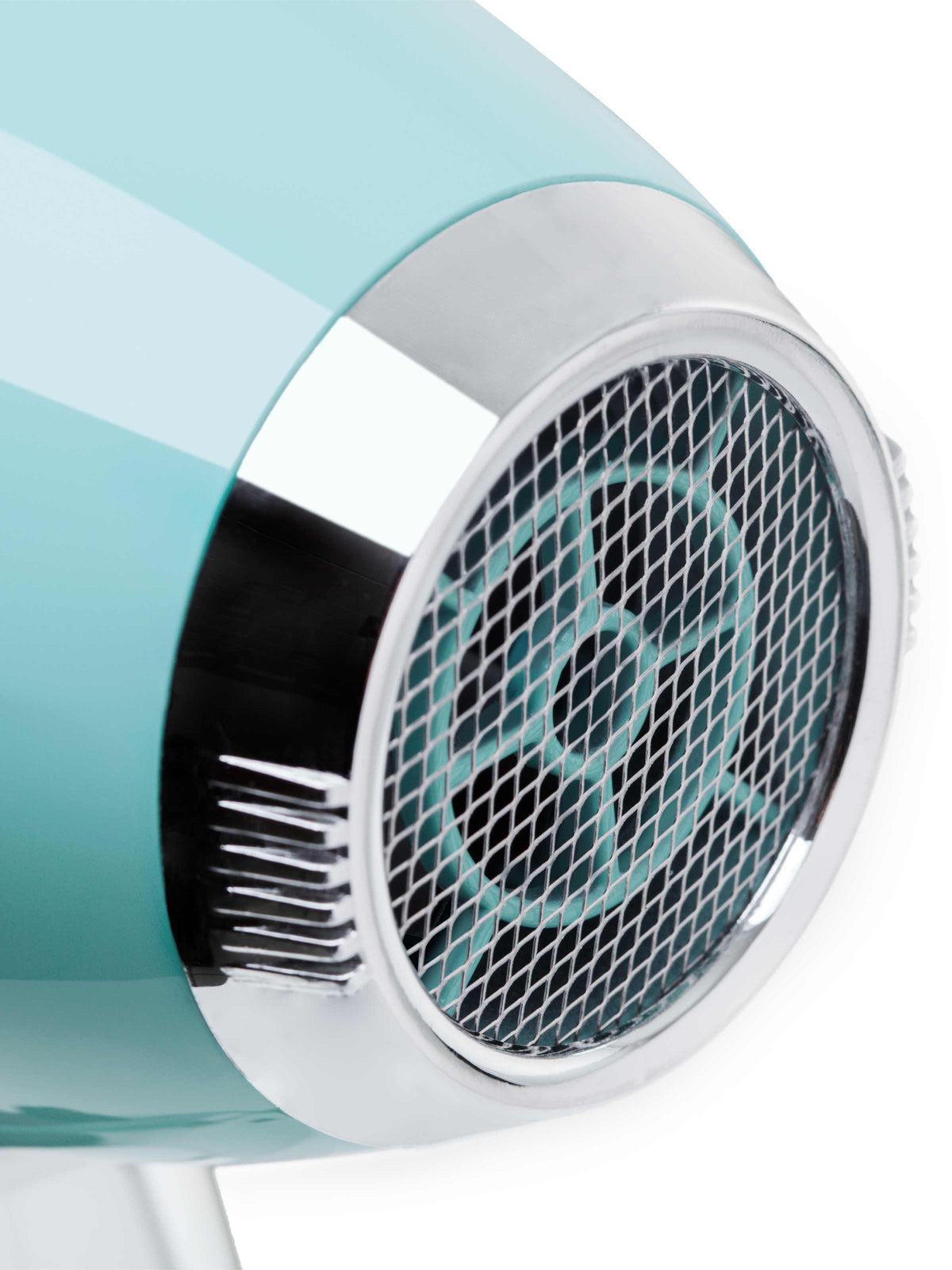 Elchim 3900 Light Ionic hair dryer, Pastel Blue Fifties, rear filter detail