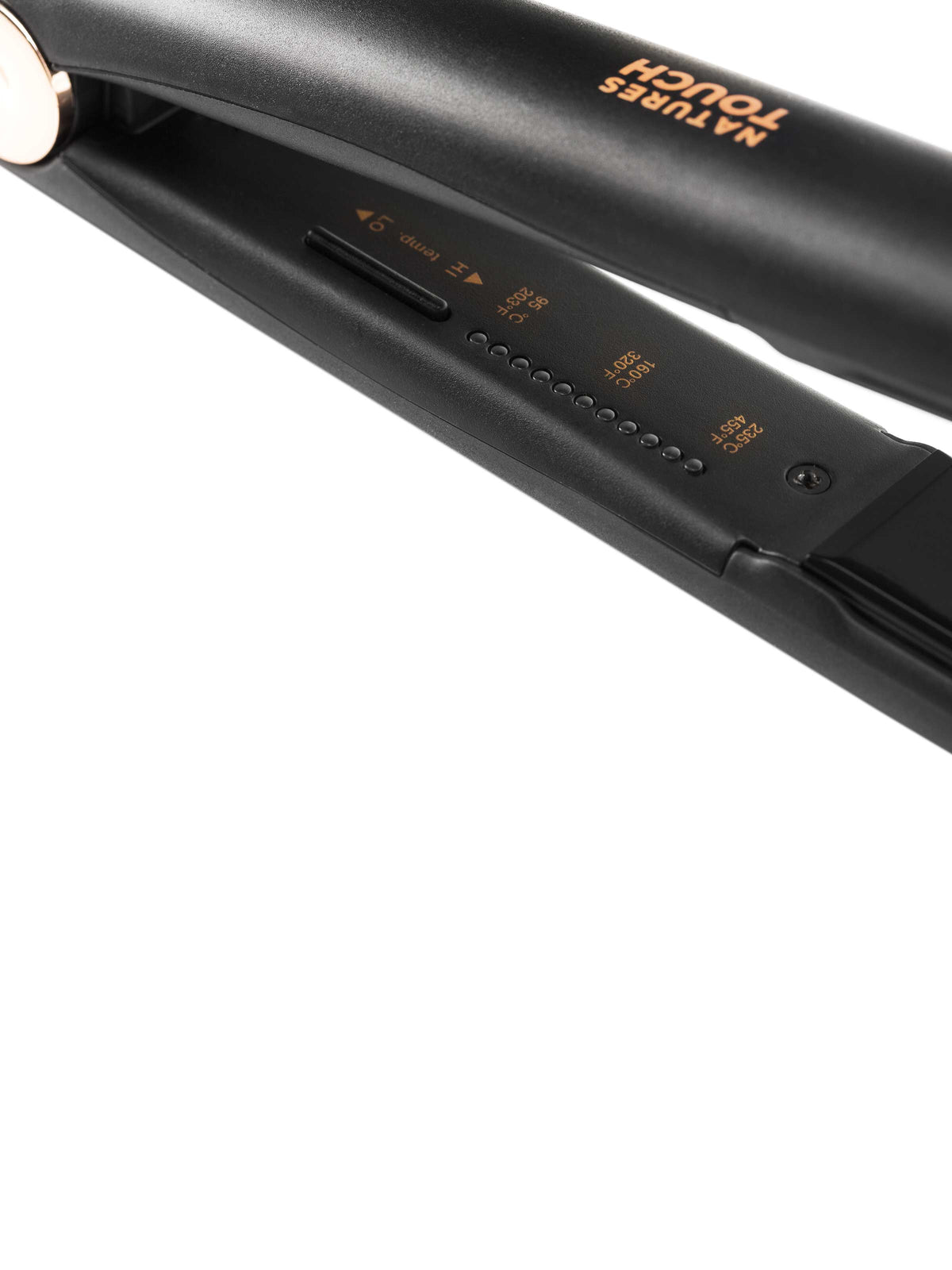 Elchim Natures Touch flat iron, LED display detail