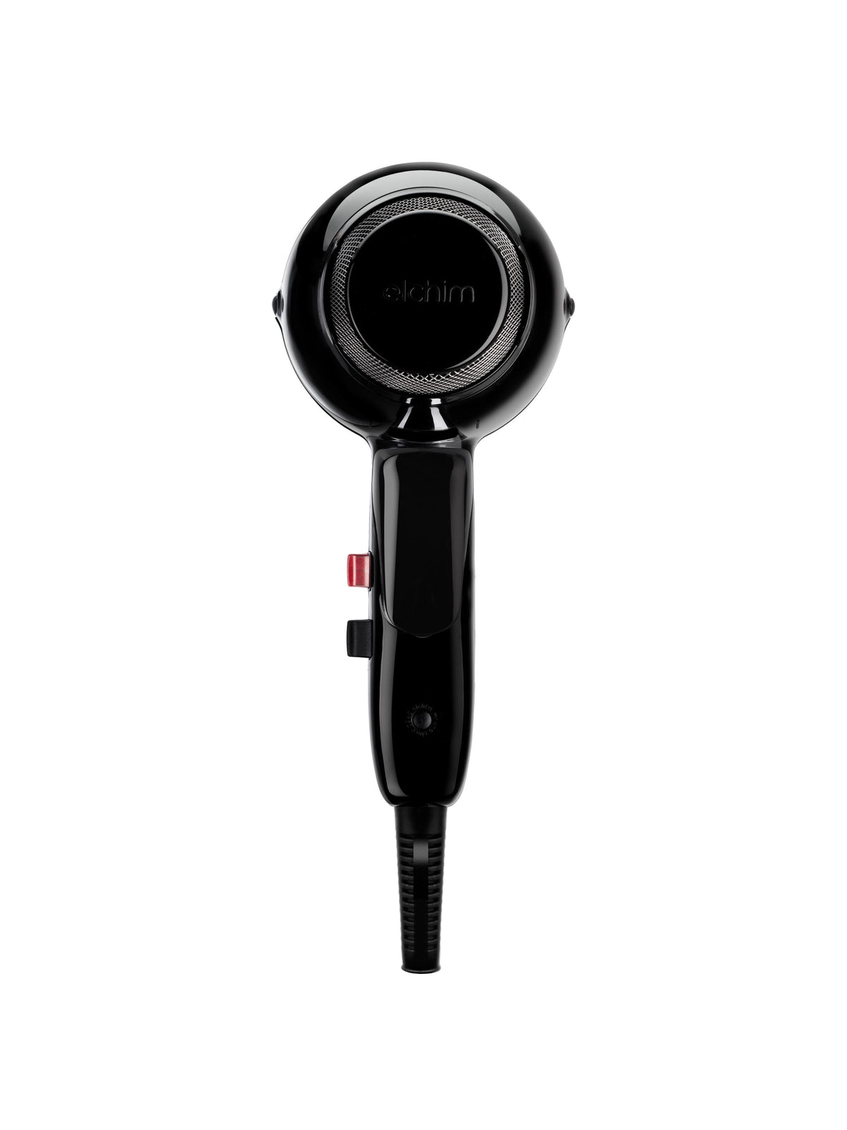 Elchim Xlite Plus hair dryer, black, front view