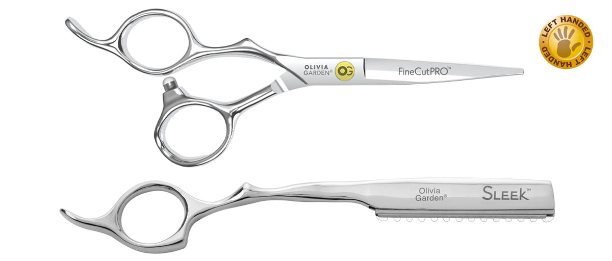 Olivia Garden FineCutPRO Shear & Razor Case Deal — 5.5" / Left-handed, plain white background